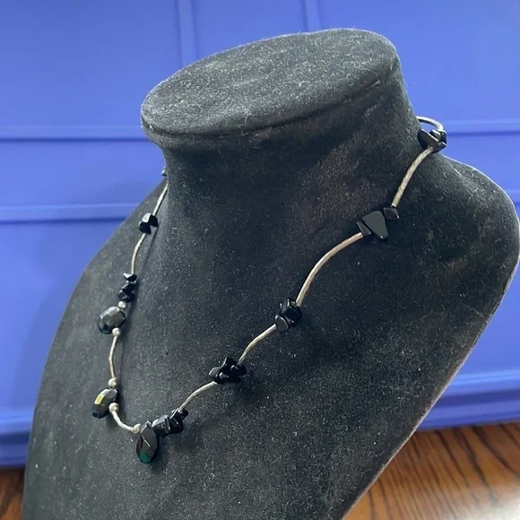 Black Stone Necklace - Picture 4 of 5